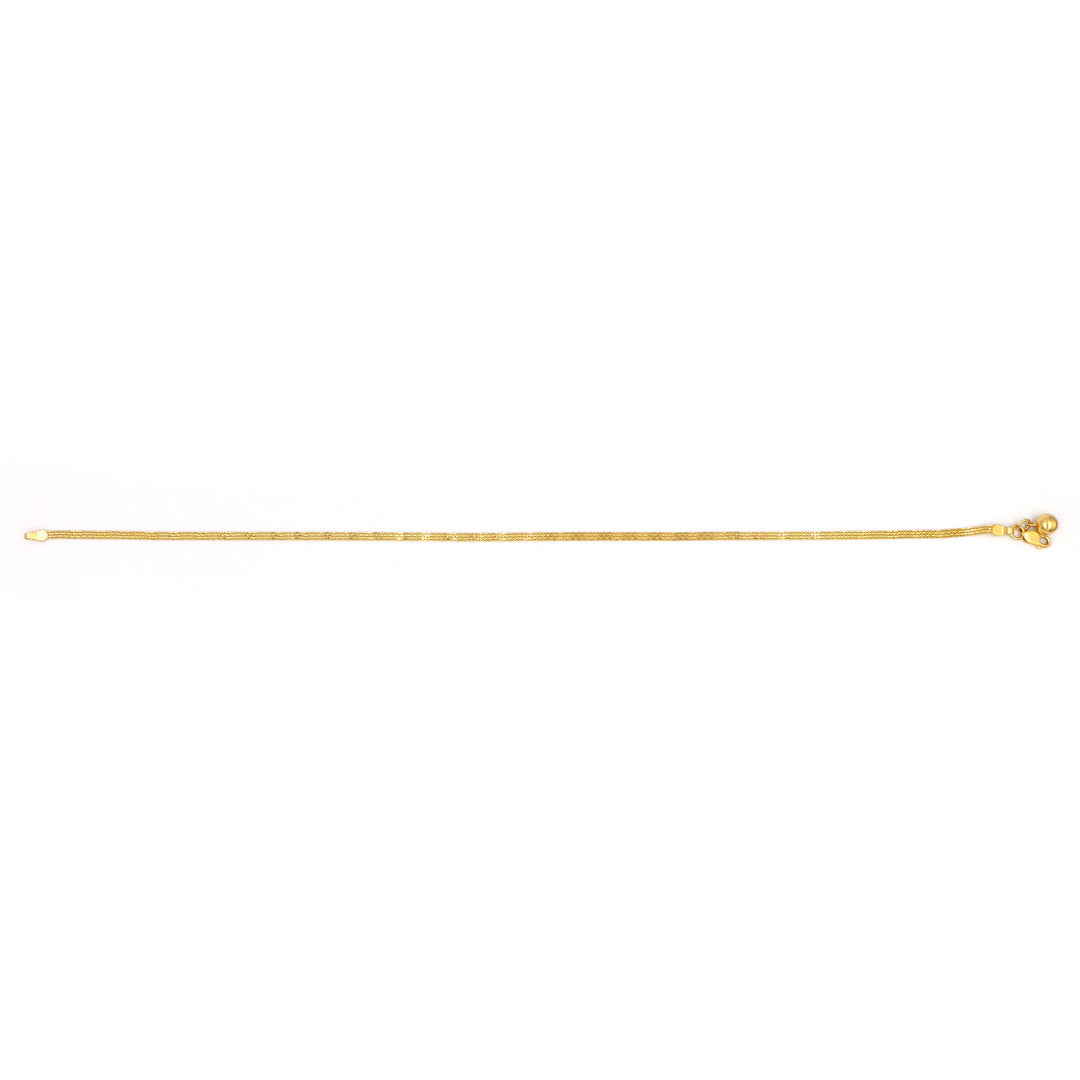 Elegant 22K Thick Gold Anklet Design