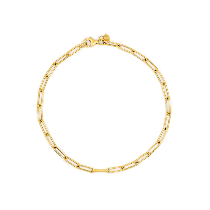 18K Gold Paper Clip Anklet AFA00726