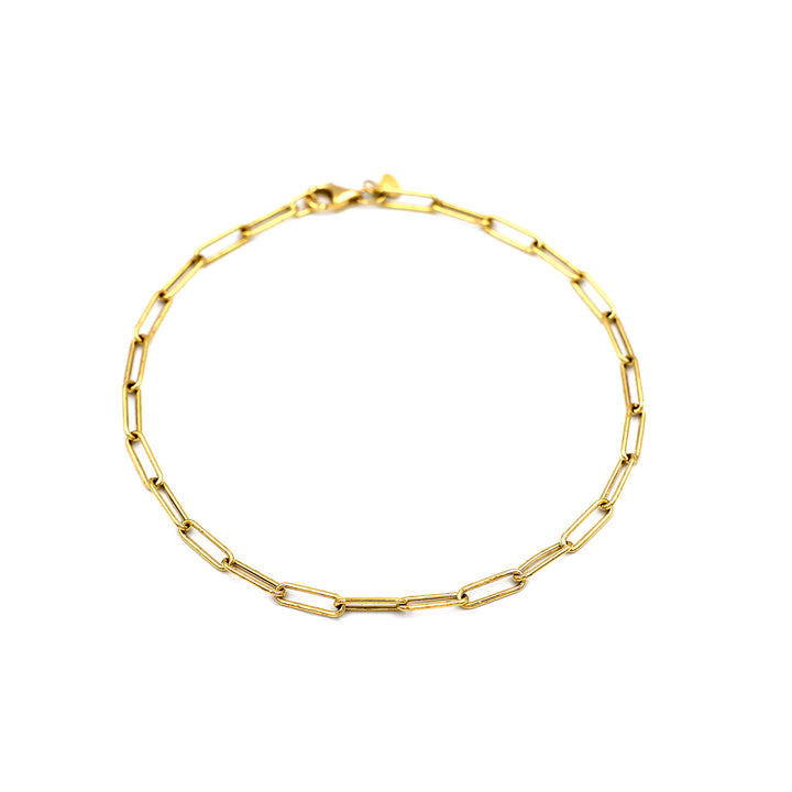 18K Gold Paper Clip Anklet AFA00726