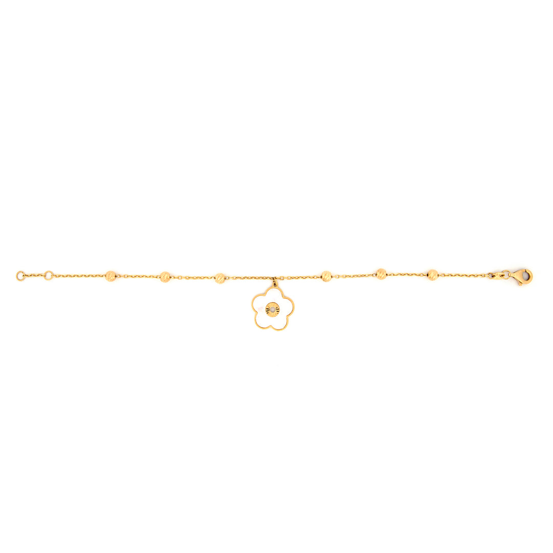 18K Floral Elegance Gold Bracelet AFB06808