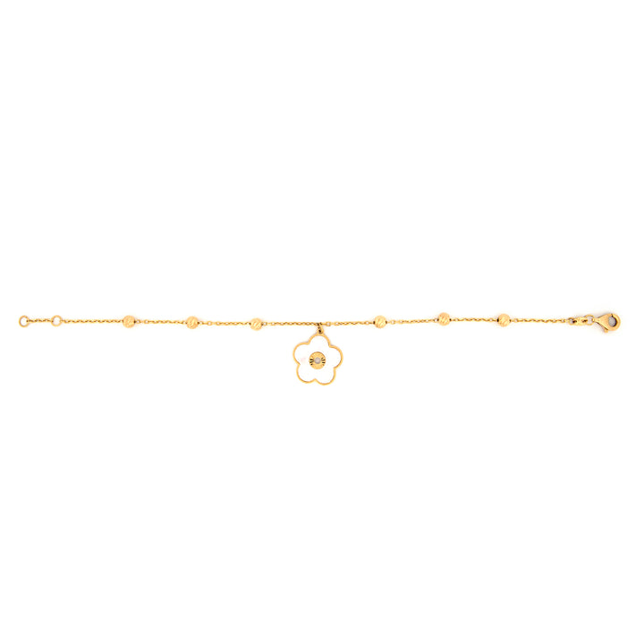 18K Floral Elegance Gold Bracelet AFB06808