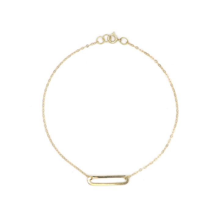 18K Gold Paper Clip Bracelet AFB06972