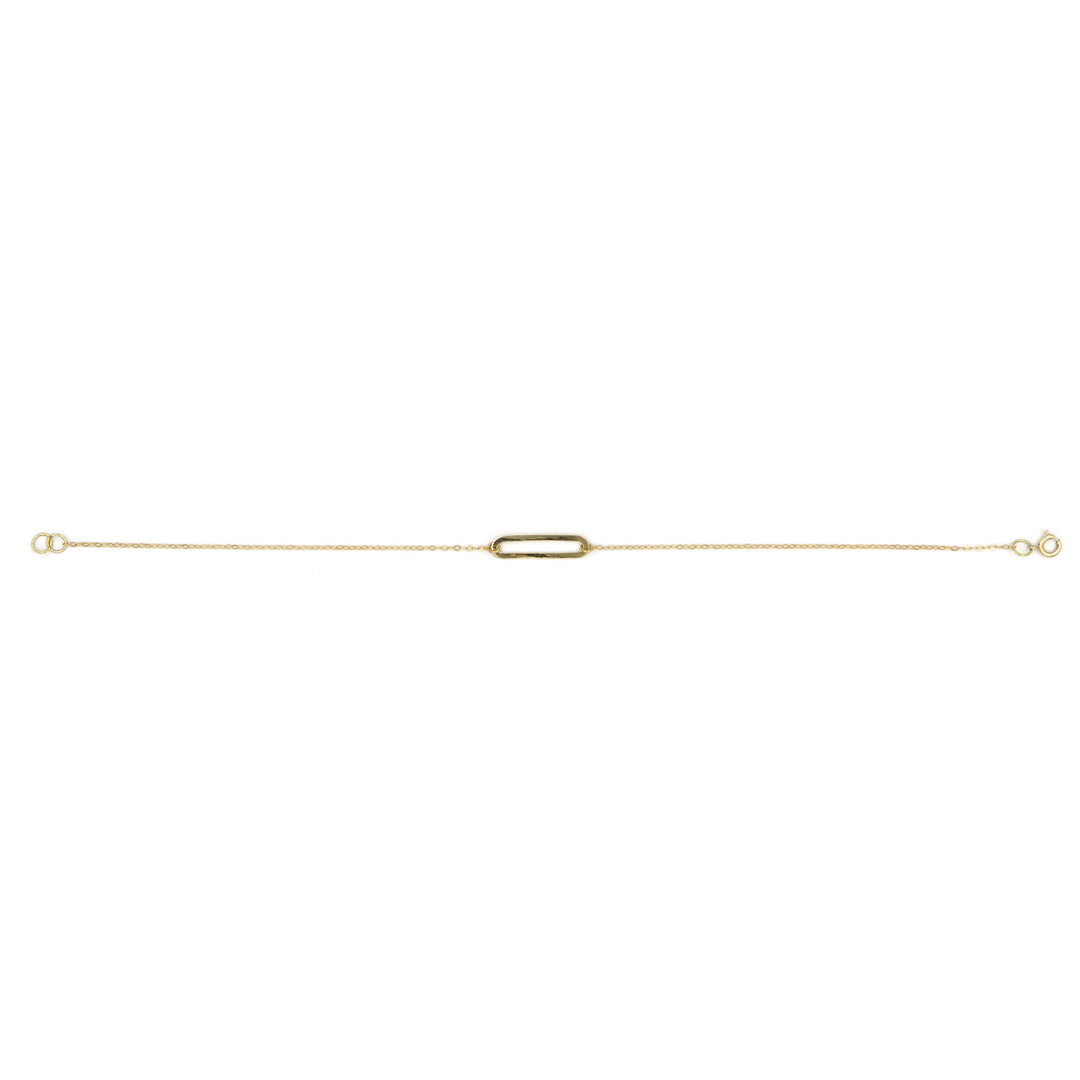 18K Gold Paper Clip Bracelet AFB06972