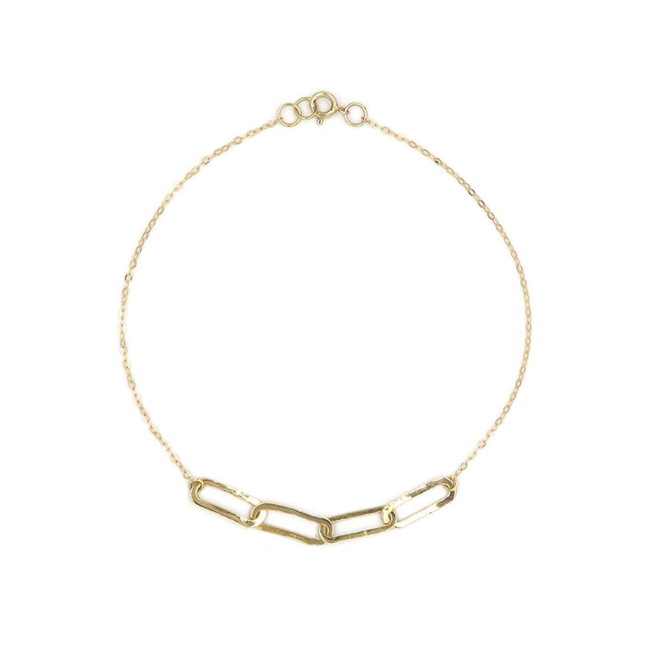 18K Gold Paper Clip Bracelet AFB06980