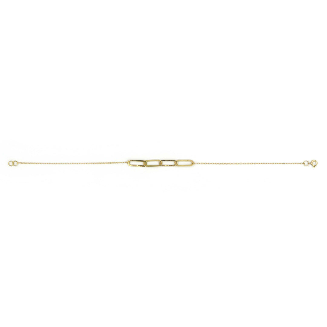 18K Gold Paper Clip Bracelet AFB06980