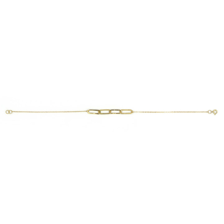 18K Gold Paper Clip Bracelet AFB06980