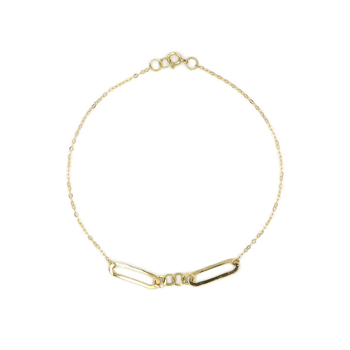 18K Gold Paper Clip Bracelet AFB06987