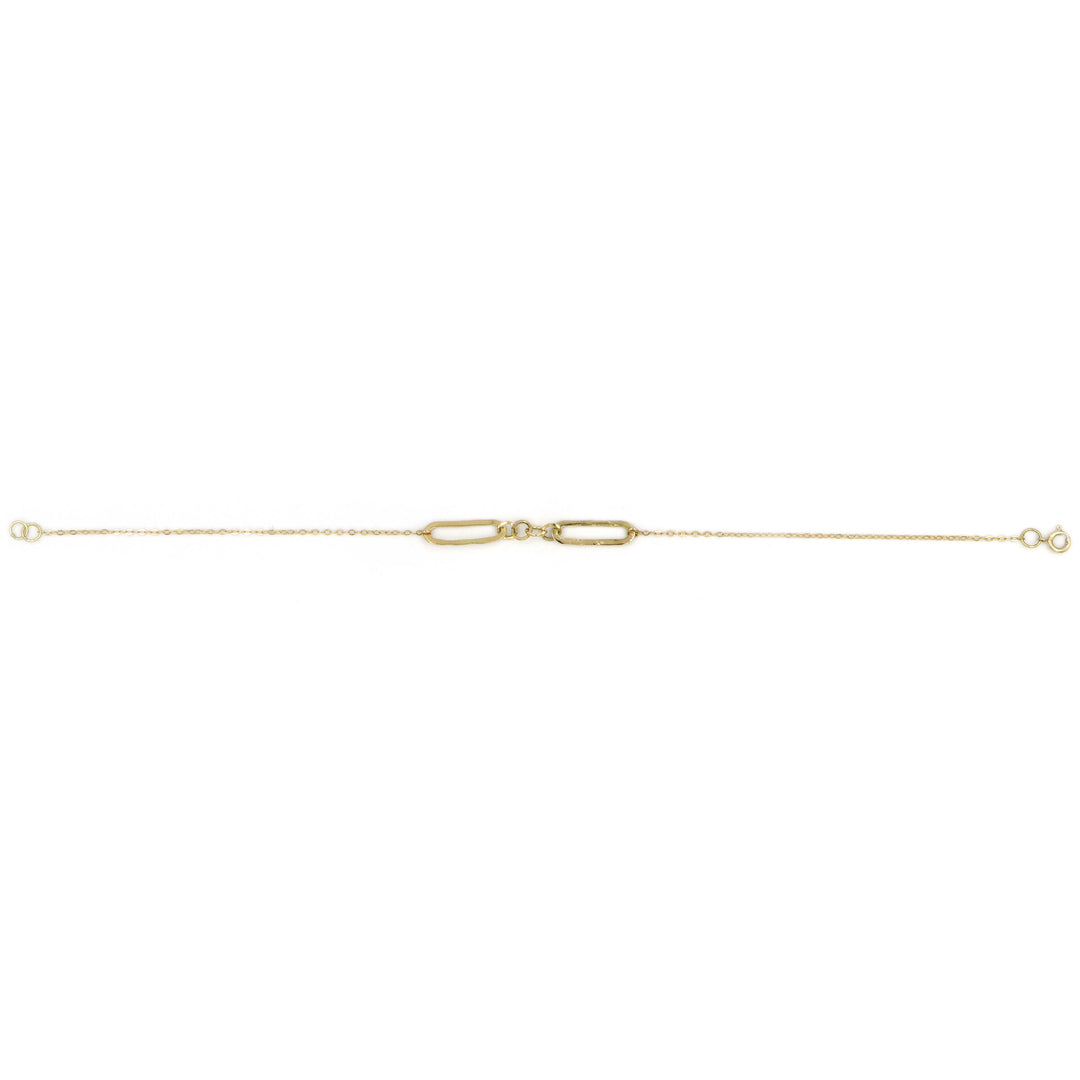 18K Gold Paper Clip Bracelet AFB06987