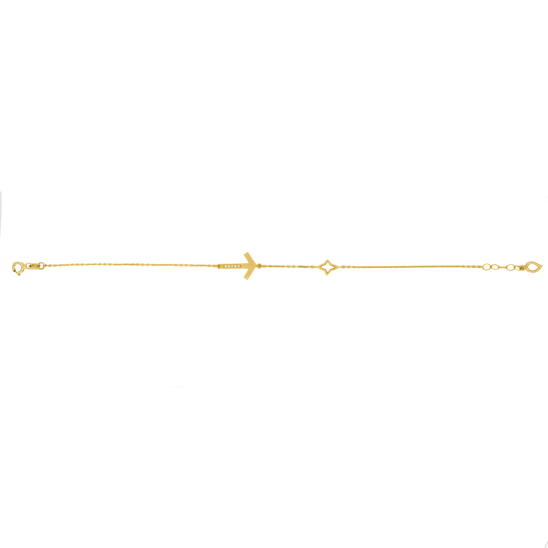 18K Gold Arrow Bracelet AFB07092