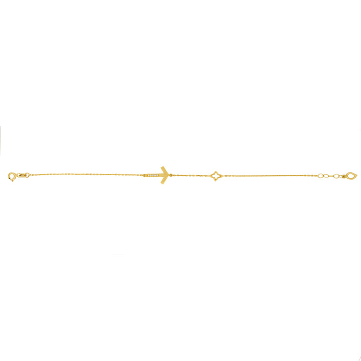 18K Gold Arrow Bracelet AFB07092