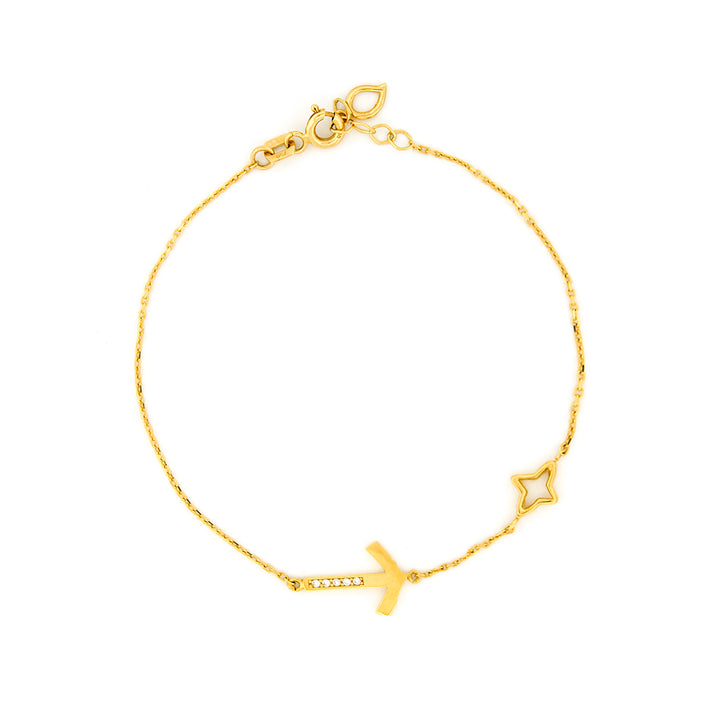 18K Gold Arrow Bracelet AFB07092