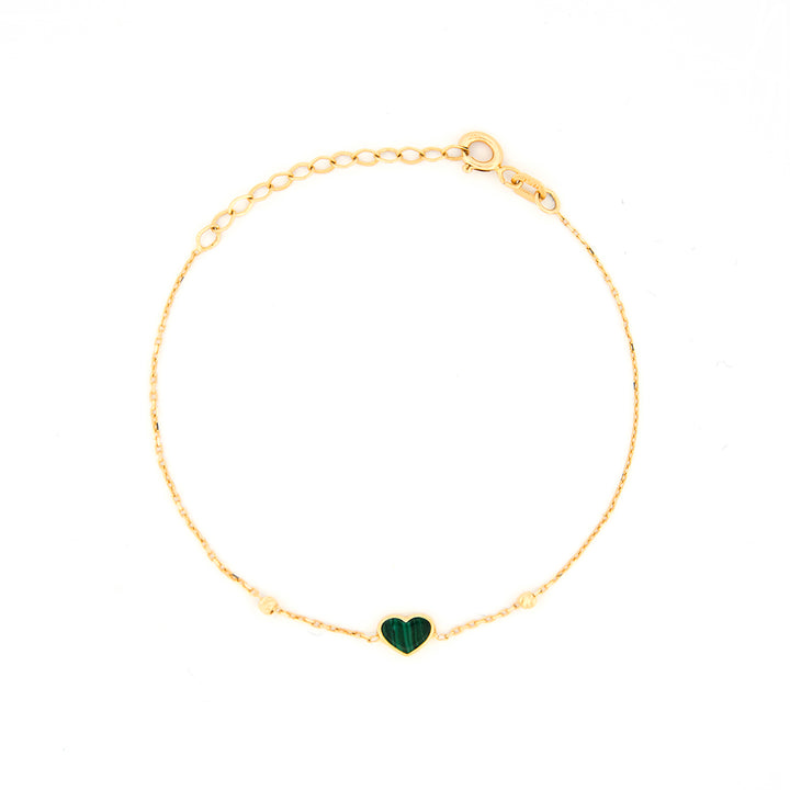 18K Gold Heart Shape Bracelet AFB07847