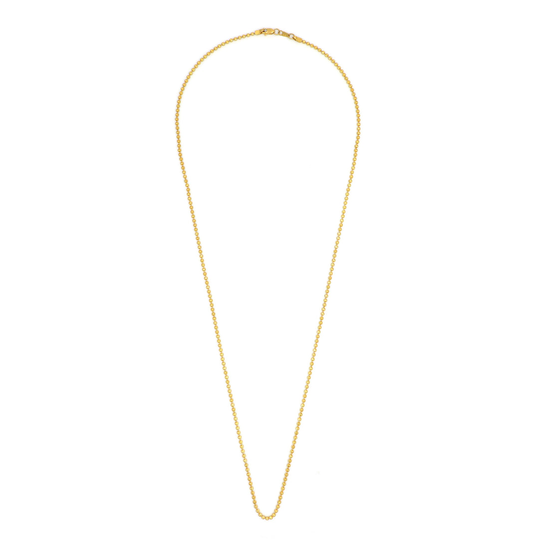 Elegant 22K Gold Vertical Ball Chain Necklace 2