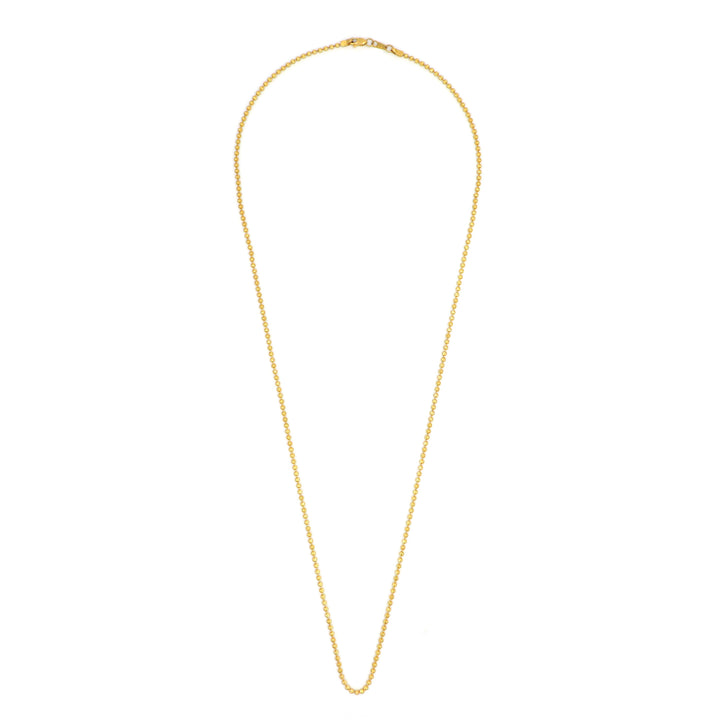 Elegant 22K Gold Vertical Ball Chain Necklace 2