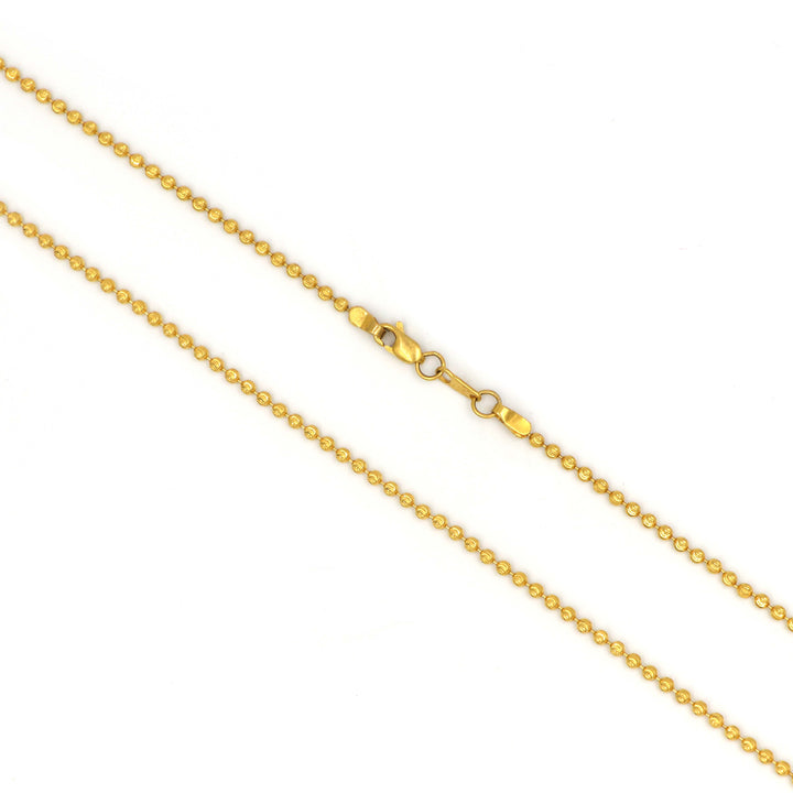 Elegant 22K Gold Vertical Ball Chain Necklace 2