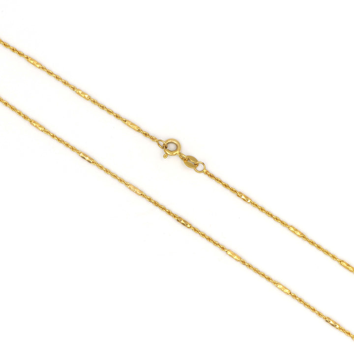 Classic 22K Gold Rope Chain with Pipe