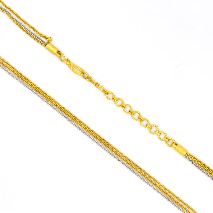 21K Gold Link Chain with 3 layer Chain Design 33