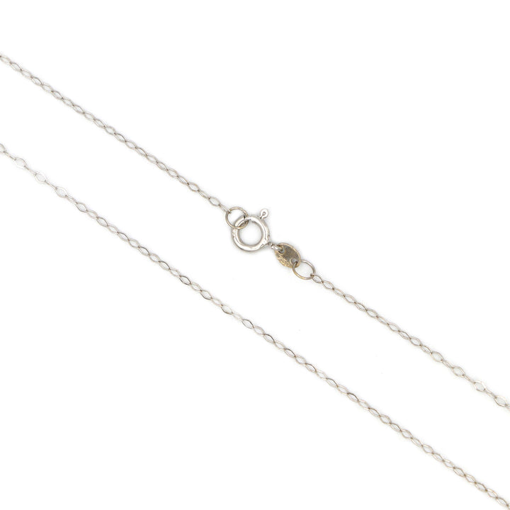 Elegant 18K White Gold Medium Link Chain Necklace