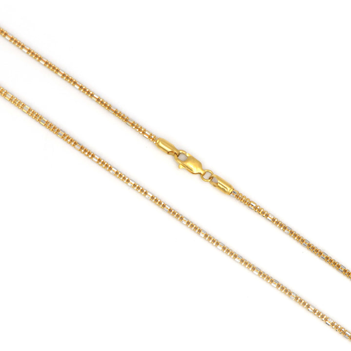 Elegant 22K Gold Cylinder Chain with Balls