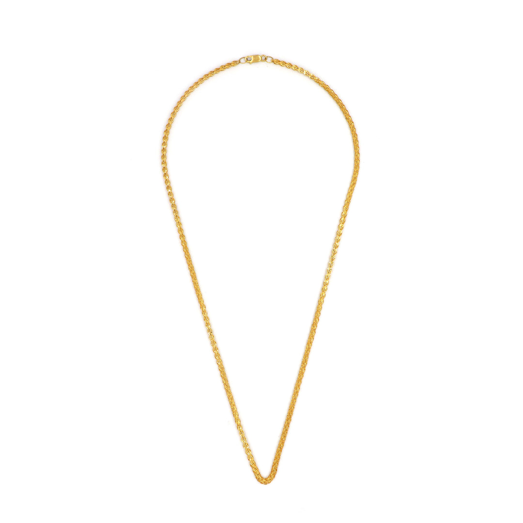 Classic 22K Gold V-Link Chain Necklace