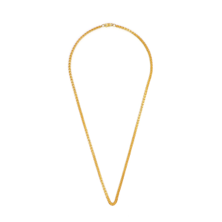 Classic 22K Gold V-Link Chain Necklace