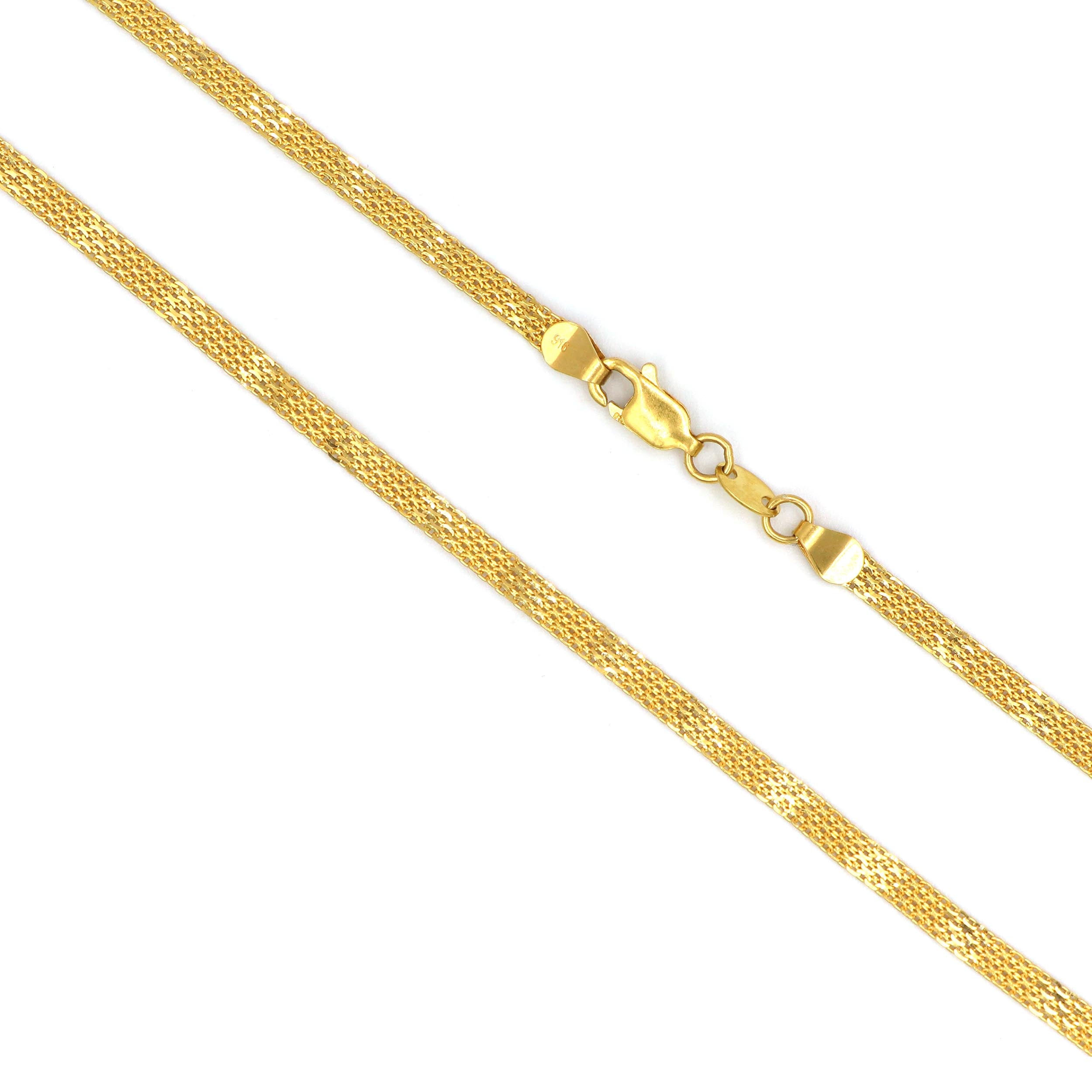 Classic 22K Gold Milan Chain Necklace – Al Fanan Jewellery