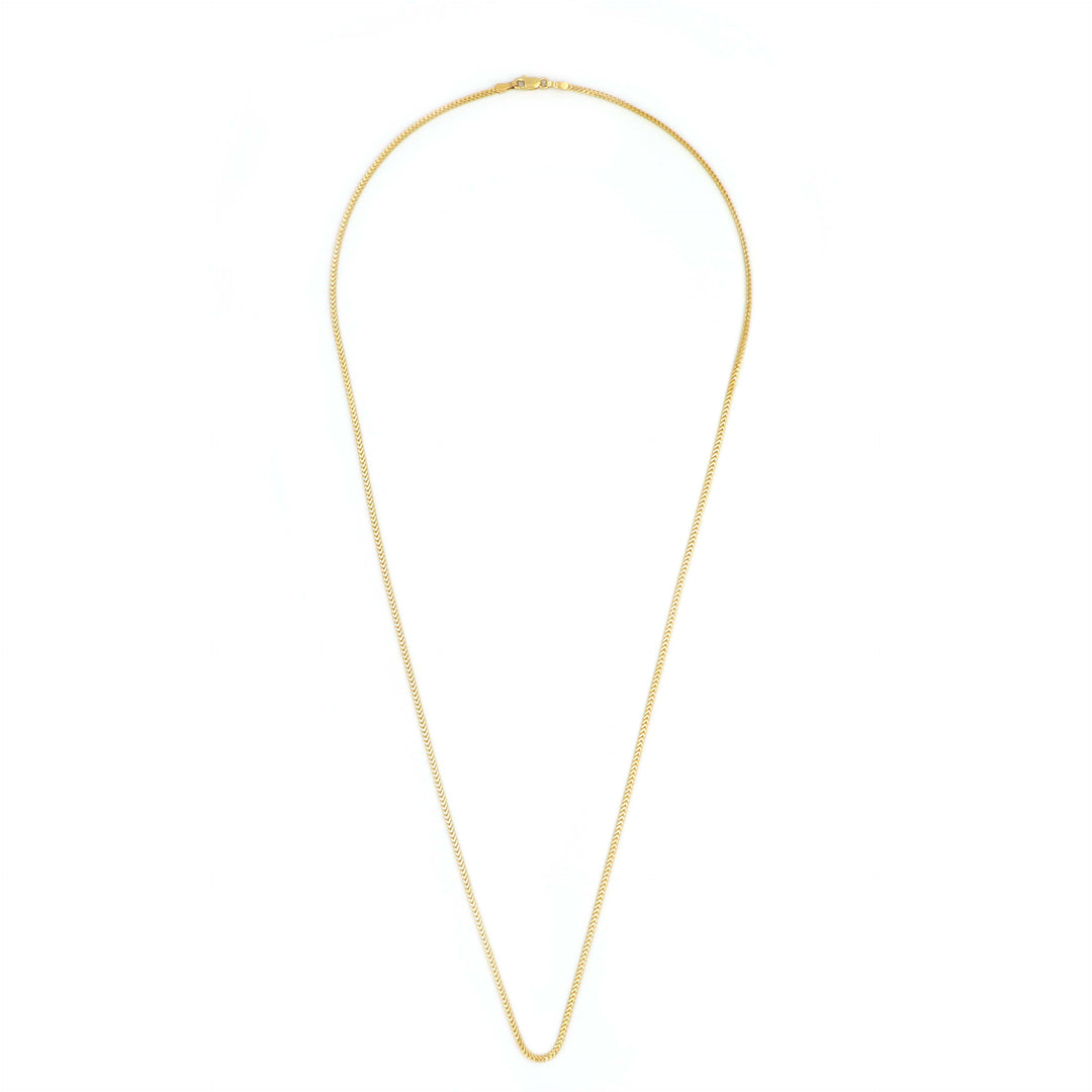 Simple 22K Gold V Chain Necklace 2