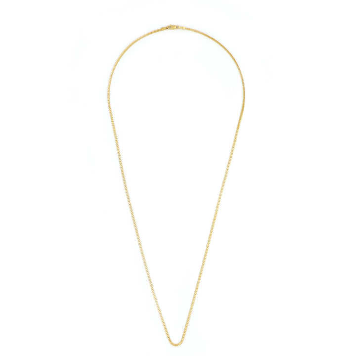 Simple 22K Gold V Chain Necklace 2