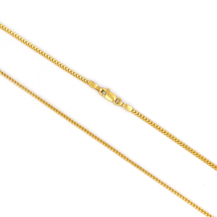 Simple 22K Gold V Chain Necklace 2