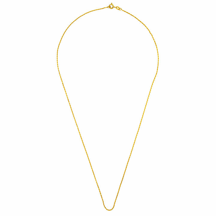 22K Gold Solid Thin Rope Chain