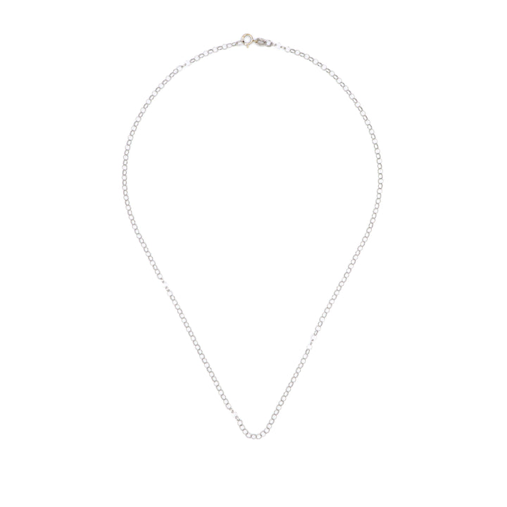 Elegant 18K White Gold Thick Link Chain Necklace