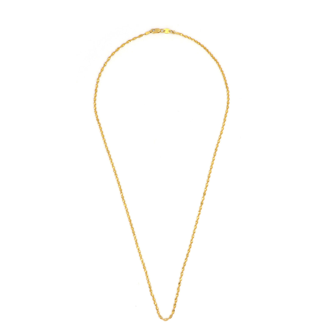 22K Gold Disco Spring Chain Necklace