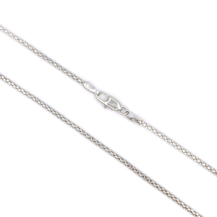 Elegant 18K White Gold Chains with Dots Design