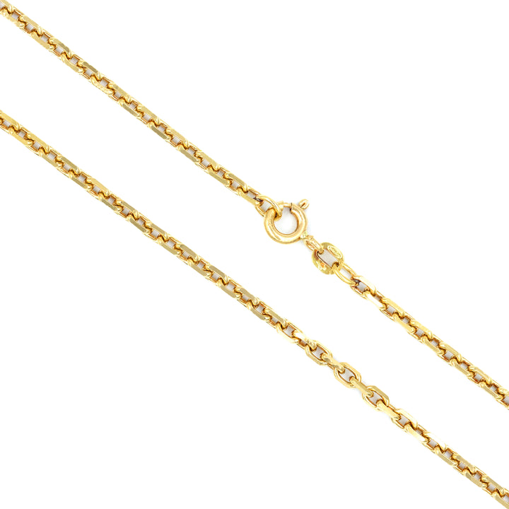 18K Gold Solid Link Chain