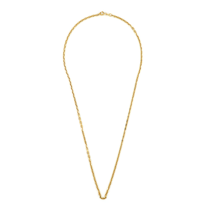 18K Gold Solid Link Chain