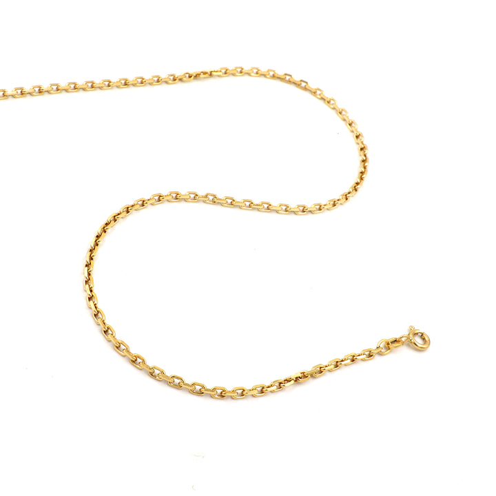 18K Gold Solid Link Chain