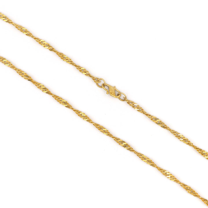 Sparkling 22K Gold Disco Chain Necklace