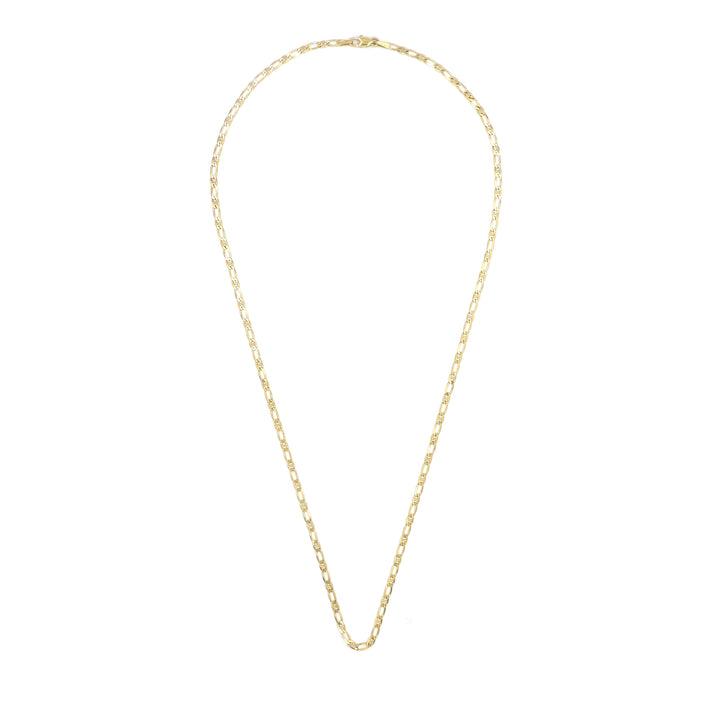 Elegant 18K Gold Bar-link Anchor Chain