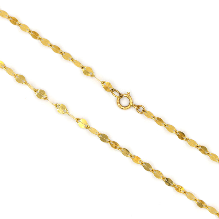 21K Gold Marina Style Link Chain Necklace