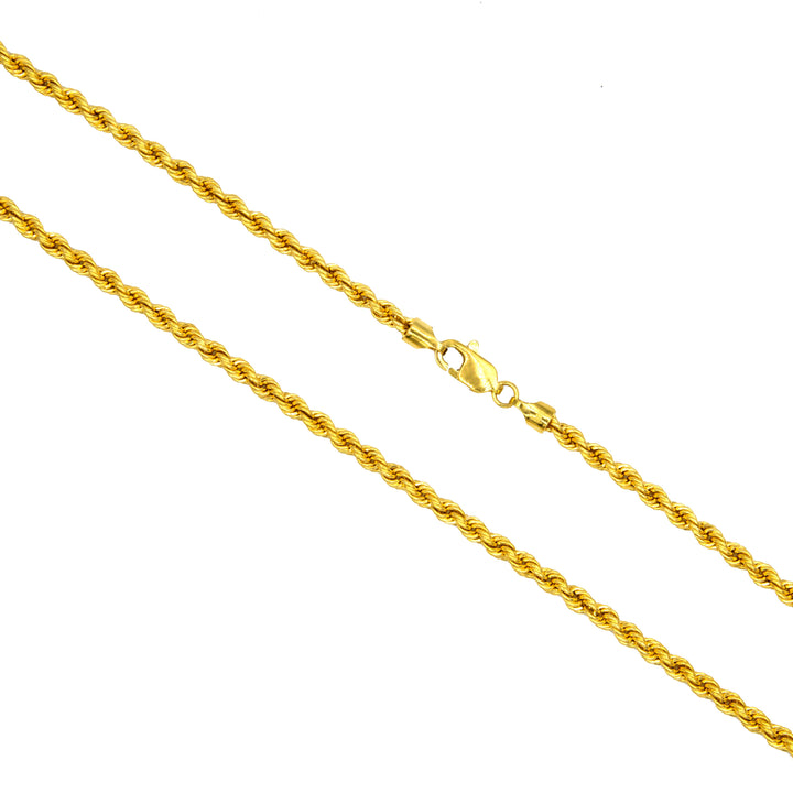 22K Gold Thick Rope Chain 20 Inch