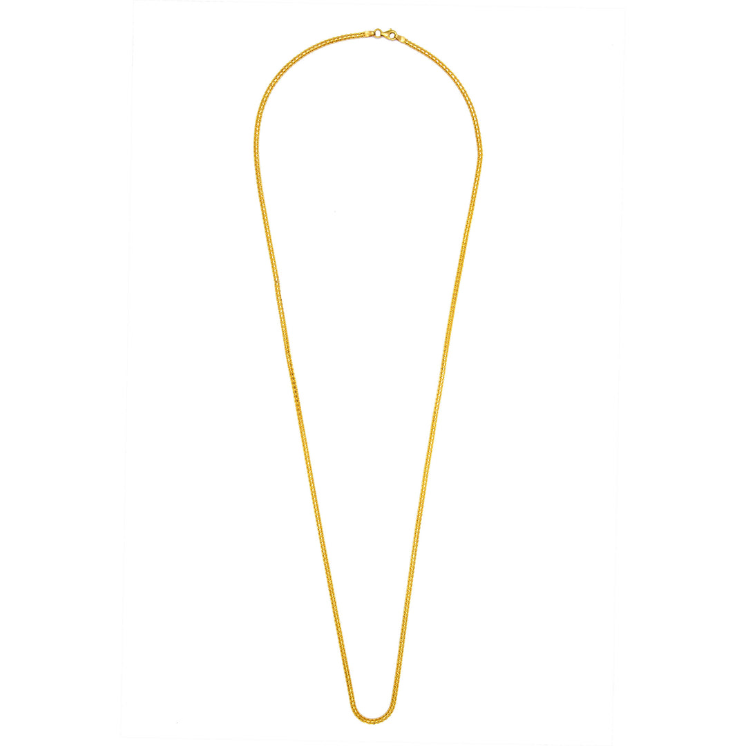 22K Gold Long Milan Chain