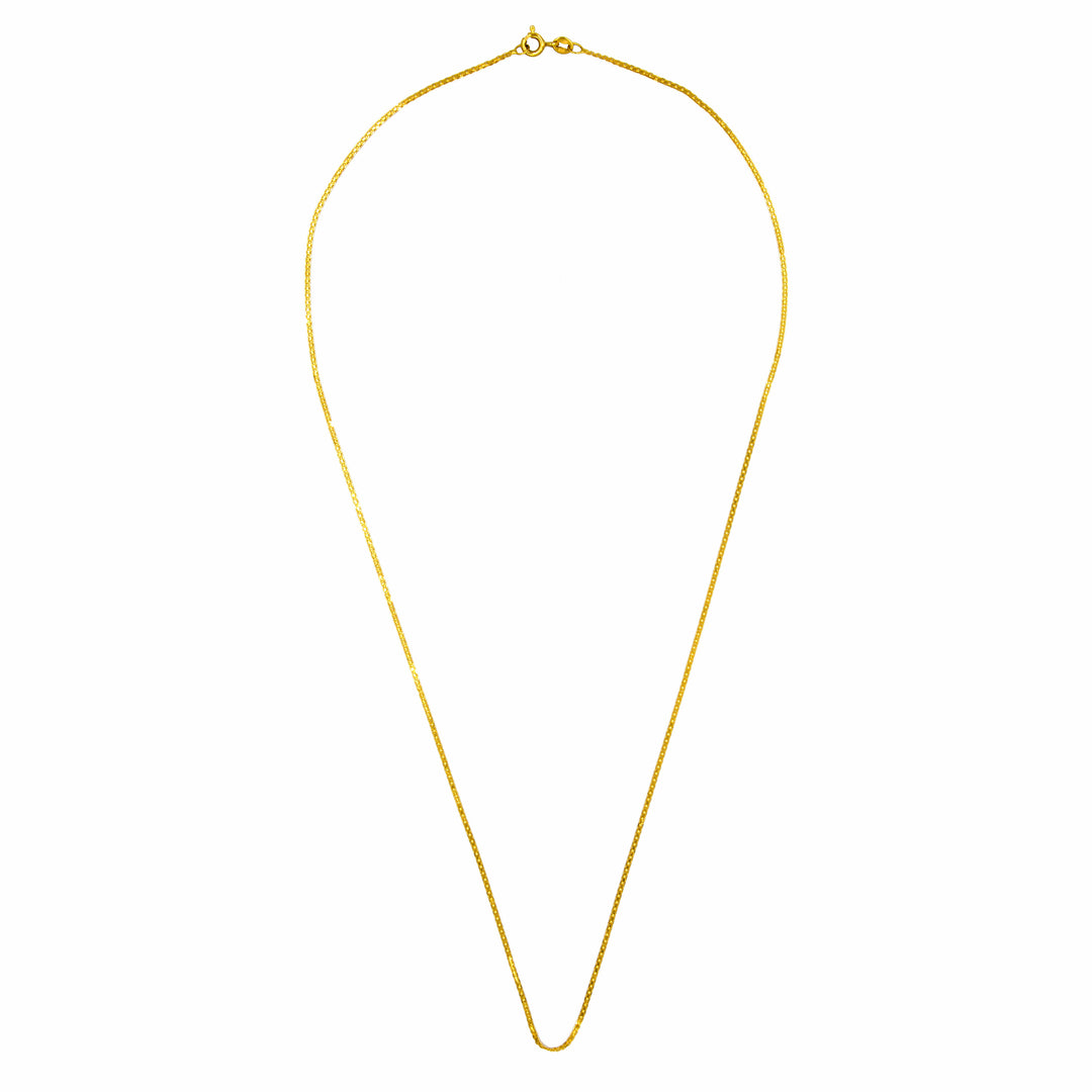 22K Gold Thin Milan Chain