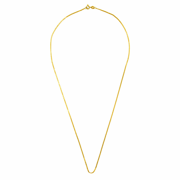 22K Gold Thin Milan Chain