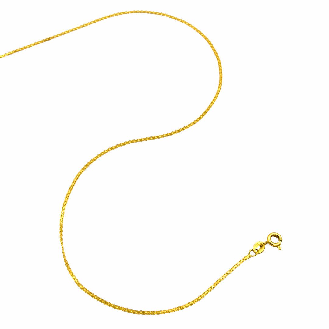 22K Gold Thin Milan Chain