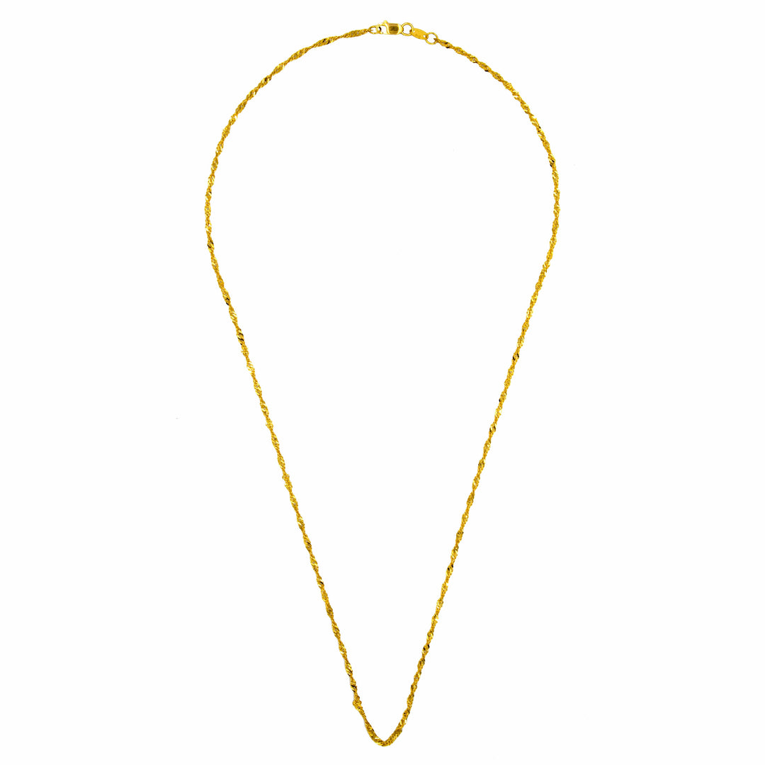 22K Gold Broad Disco Chain