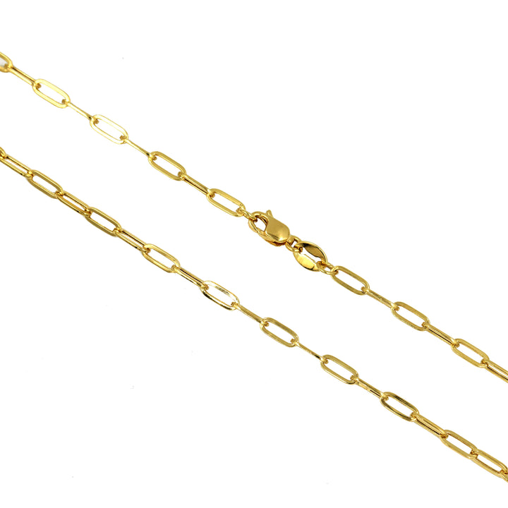 18K Gold Paperclip Chain