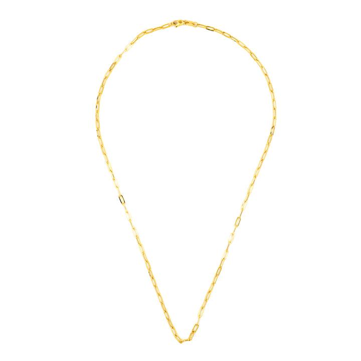 18K Gold Paperclip Chain