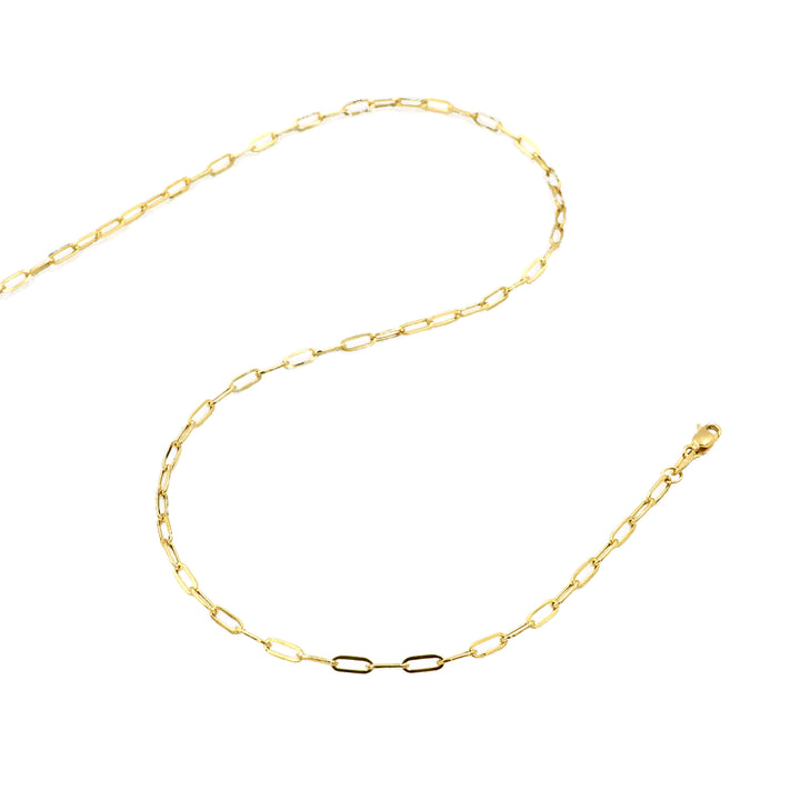 18K Gold Paperclip Chain