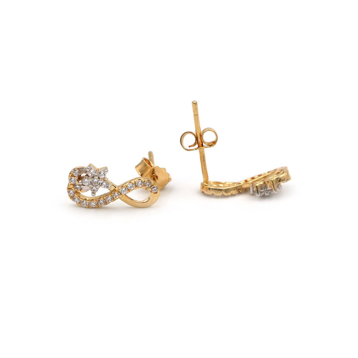 21K Gold Earrings AFE01355