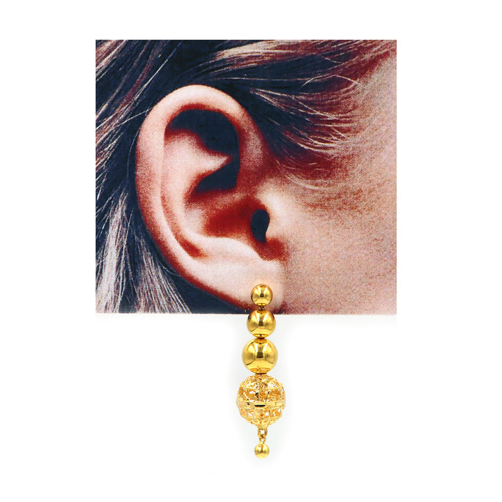 21K Gold Earrings AFE02706